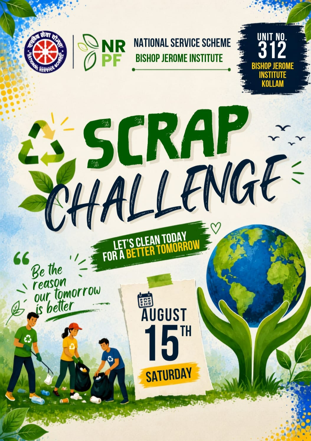 Scrap Challenge: NSS Unit 312 & NRPF Lead Sustainability Drive at Bishop Jerome Institute